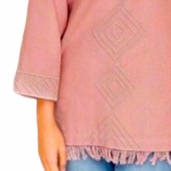 Soft Surroundings Dusty Rose Embroidered Tunic - Picture 3 of 9